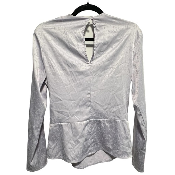 Something Navy Lavender Satin Blouse, in Excellent Pre Loved Condition - Picture 3 of 5